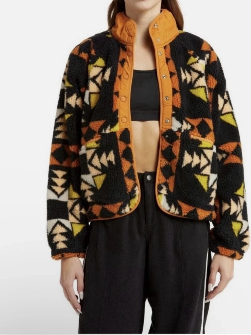 Free People Movement "Hit The Slopes" fleece jacket in Night Sky Combo Size M/L - Picture 8 of 15